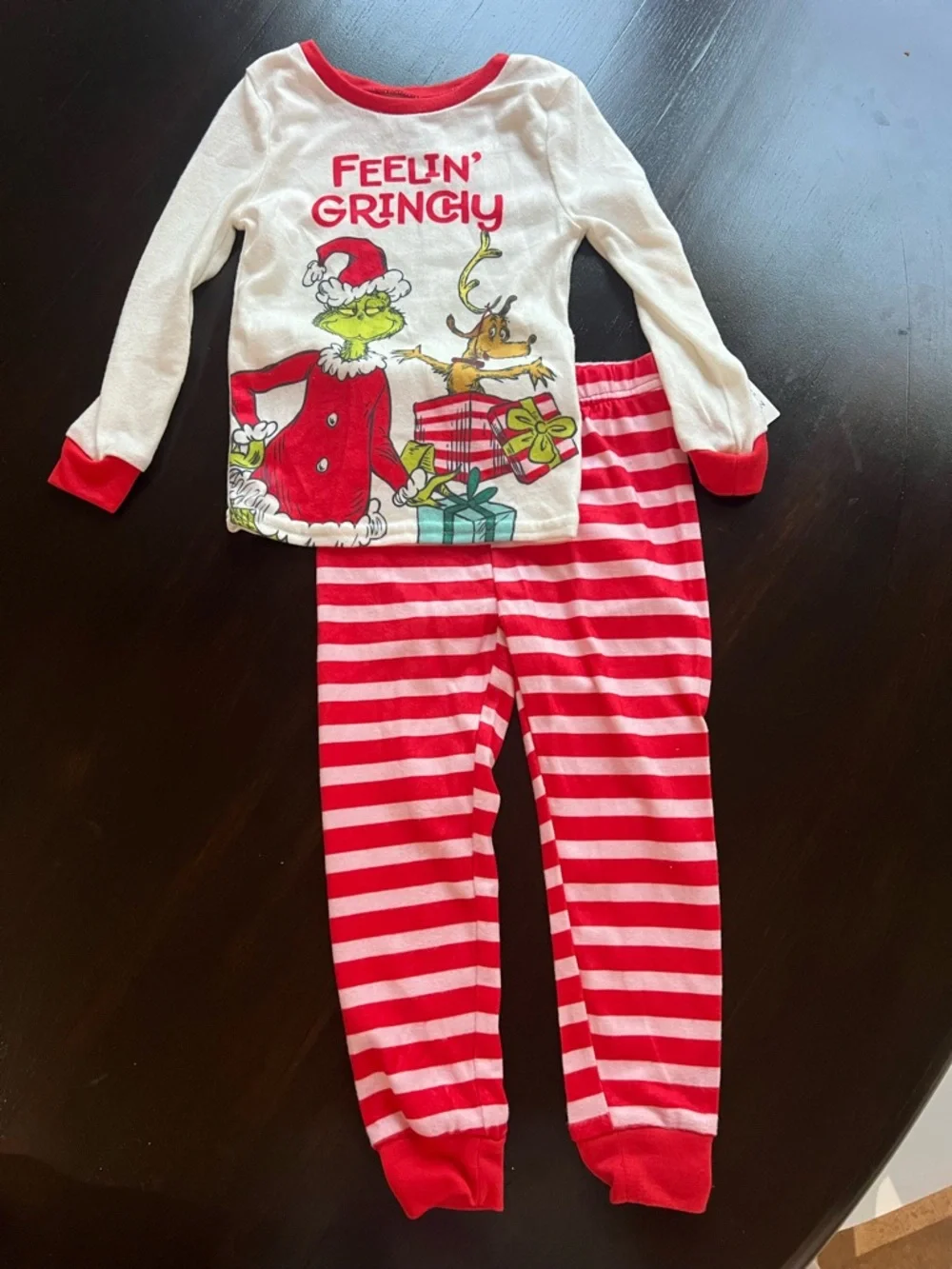 New - Feelin' Grinchy Kids Long Sleeve Pajama Set